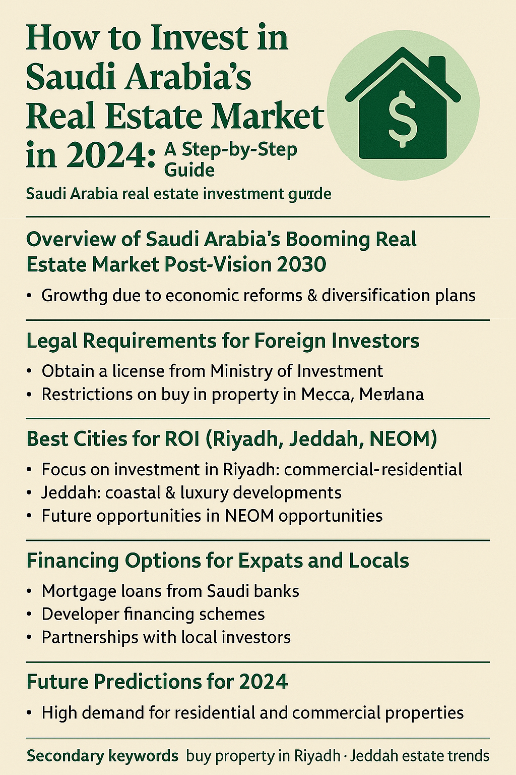 Saudi Arabia real estate investment guide 2024